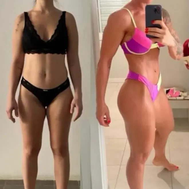 Antes e depois de aluna do PPG